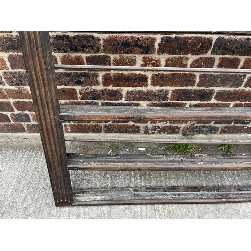 28A - A Georgian oak plate rack