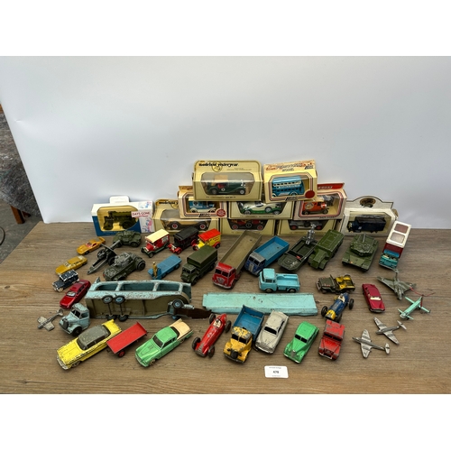 478 - A collection of boxed and unboxed vintage die cast model vehicles to include Dinky Toys Bedford Pull... 