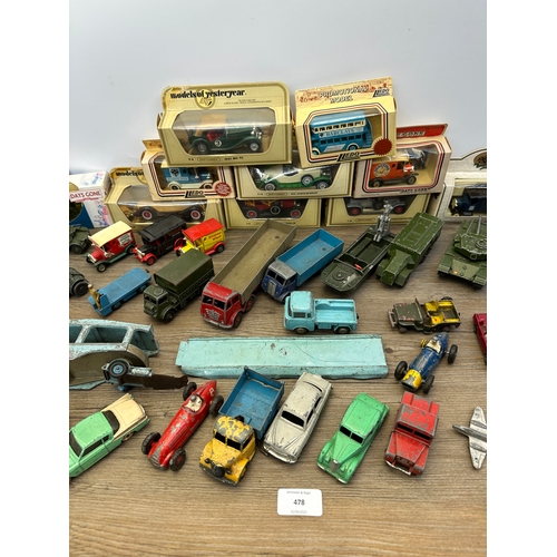 478 - A collection of boxed and unboxed vintage die cast model vehicles to include Dinky Toys Bedford Pull... 