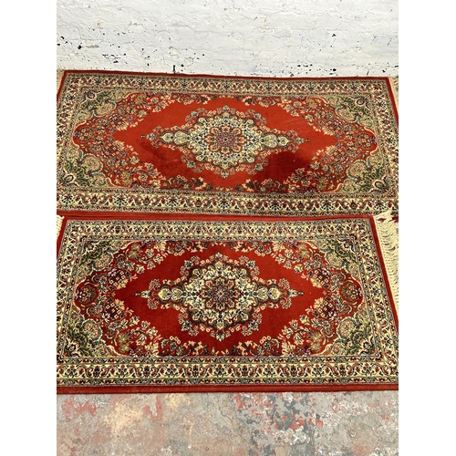 189 - Two Prado Orient Keshan Super 100% wool rugs, one approx. 178cm x 90cm and one approx. 136cm x 69cm