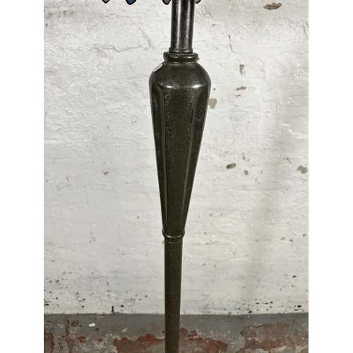 192 - A Tiffany style standard lamp - approx. 148cm high