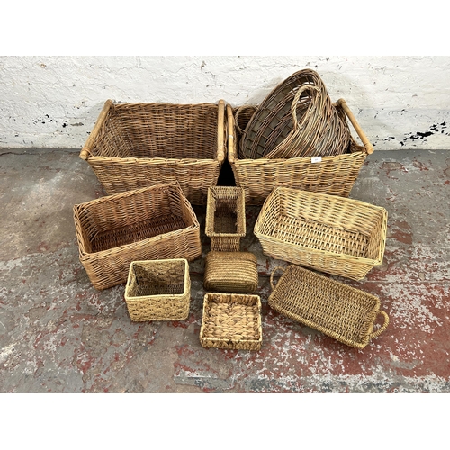 214 - A collection of wicker baskets