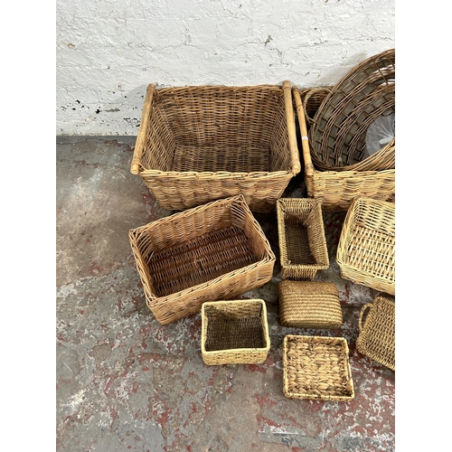 214 - A collection of wicker baskets