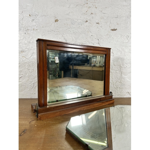 277 - Two mirrors, one Edwardian mahogany framed bevelled edge dressing table mirror and one vintage frame... 