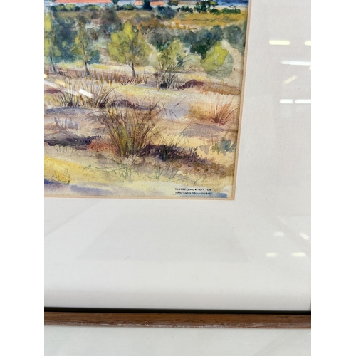 279 - Four 1930s framed W. Hayburn-Little watercolours - largest approx. 49cm high x 56cm wide