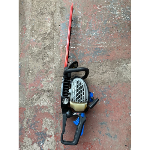 908 - A Mac Allister MHTP245-2 petrol hedge trimmer