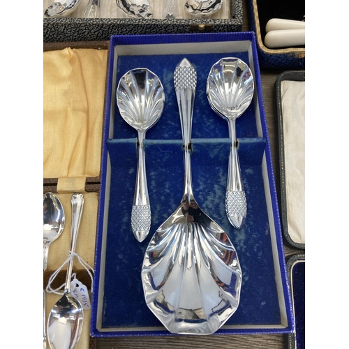 426 - A collection of boxed cutlery including GH thirteen piece silver plated fork and spoon set, RBS S1 p... 