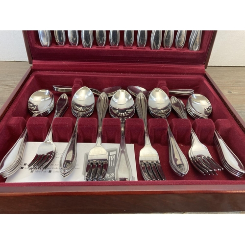 432 - Two cased stainless steel cutlery sets, one Firth Staybrite and one Viners 15 piece service for eigh... 