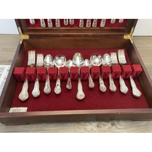 456 - A cased stainless steel cutlery set with Viners instruction manual