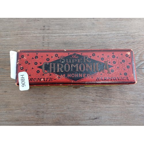 788 - A boxed Hohner Super Chromonica chromatic harmonica (Key of G)