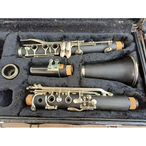 790 - Two cased clarinets, one incomplete