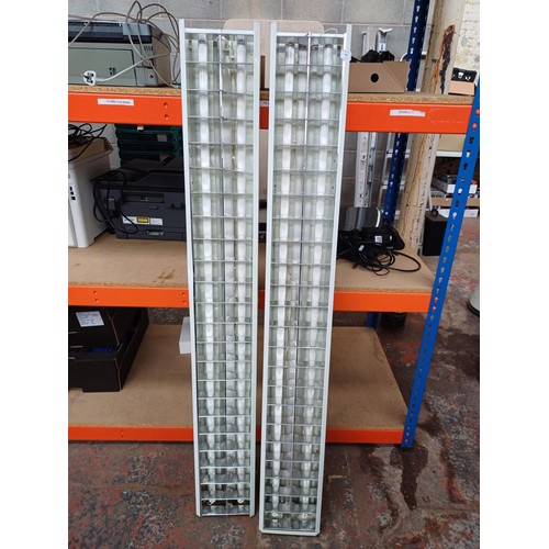 862 - Two fluorescent tube ceiling lights