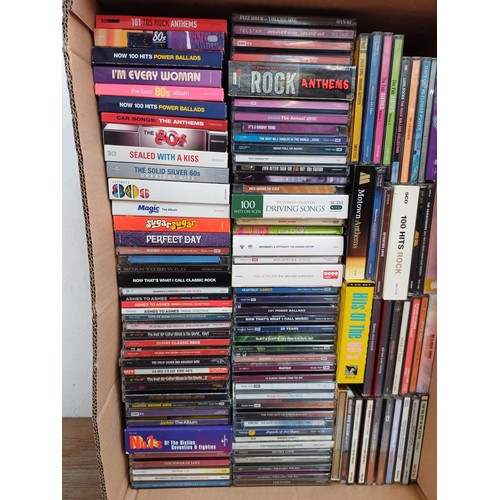 757 - Three boxes containing a collection of compilation CDs and soundtracks (see images for titles)