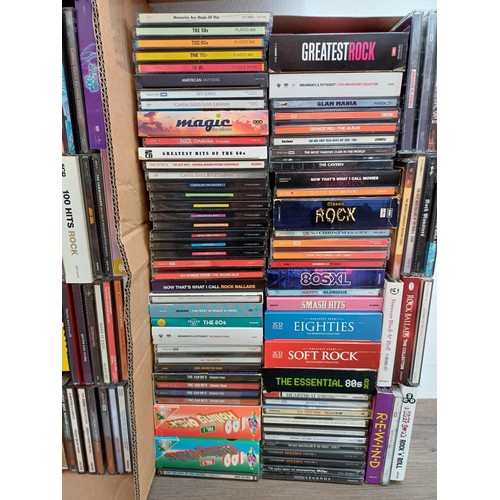 757 - Three boxes containing a collection of compilation CDs and soundtracks (see images for titles)