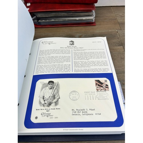 594 - Nine first day cover albums containing first day covers