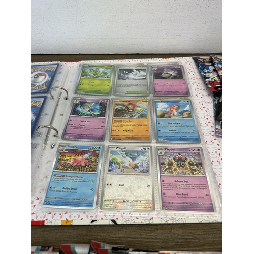 492 - A collection of Pokémon trading cards to include Scarlett and Violet, Obsidian Flames, Sword & Shiel... 