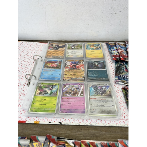 492 - A collection of Pokémon trading cards to include Scarlett and Violet, Obsidian Flames, Sword & Shiel... 