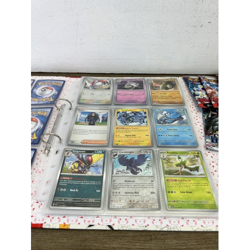 492 - A collection of Pokémon trading cards to include Scarlett and Violet, Obsidian Flames, Sword & Shiel... 