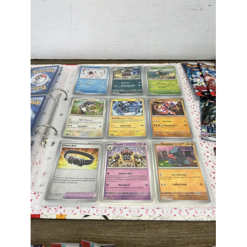 492 - A collection of Pokémon trading cards to include Scarlett and Violet, Obsidian Flames, Sword & Shiel... 