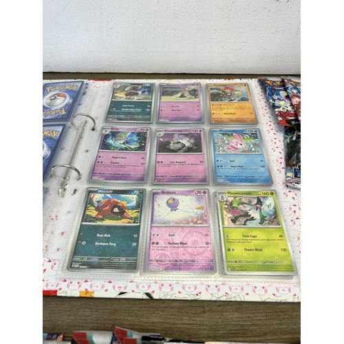 492 - A collection of Pokémon trading cards to include Scarlett and Violet, Obsidian Flames, Sword & Shiel... 