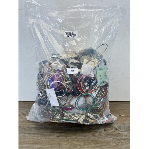 501 - Approx. 10kg of assorted costume jewellery