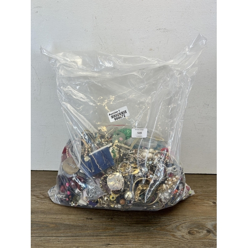 519 - Approx. 10kg of assorted costume jewellery