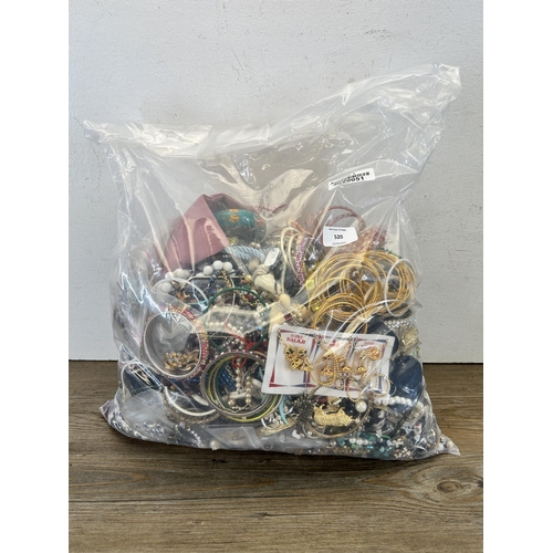 520 - Approx. 10kg of assorted costume jewellery