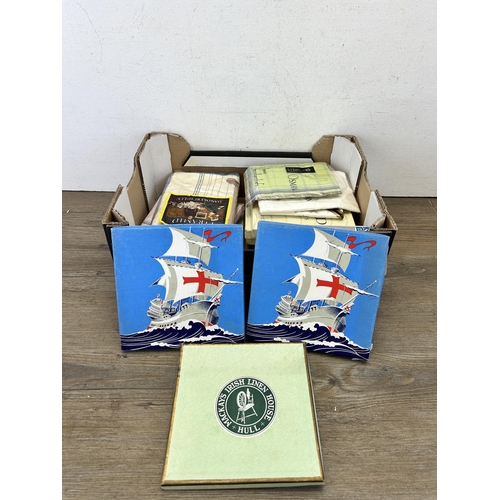 534 - A collection of boxed and sealed vintage handkerchiefs