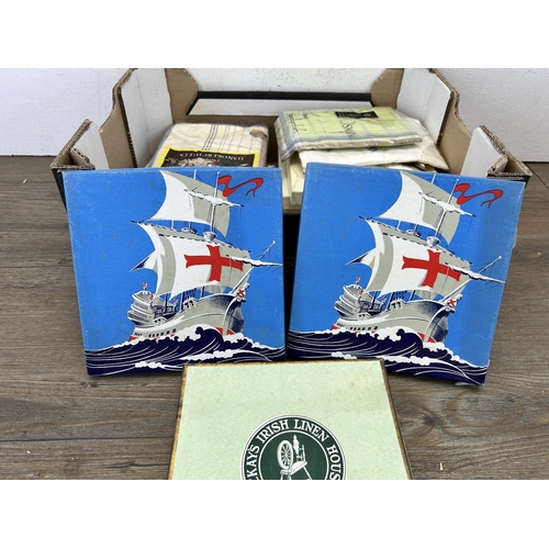 534 - A collection of boxed and sealed vintage handkerchiefs