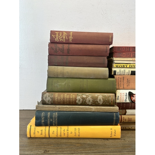 574 - A collection of antique and later books to include Highways and Hedges painted by Berenger Benger da... 