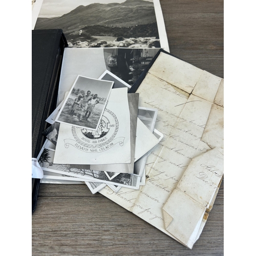 580 - A collection of 19th century and later ephemera to include Victorian hand written letter to Mr James... 