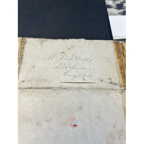 580 - A collection of 19th century and later ephemera to include Victorian hand written letter to Mr James... 