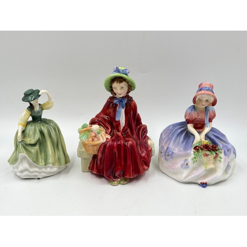 291 - Seven Royal Doulton figurines, Linda - HN 2106, Buttercup - HN 3268, Sunday Best - HN 3218, Monica -... 