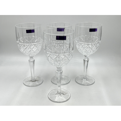 339 - Four Marquis by Waterford Brady wine glasses - approx. 20.5cm high