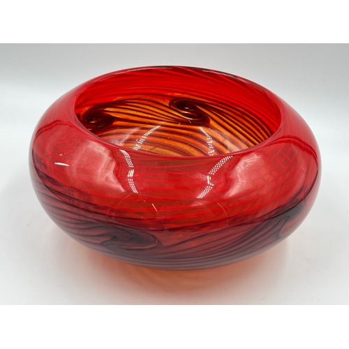 349 - A Caithness Scotland Samarkand glass circular bowl - approx. 22cm diameter x 11cm high