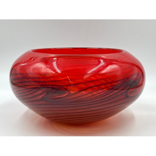 349 - A Caithness Scotland Samarkand glass circular bowl - approx. 22cm diameter x 11cm high