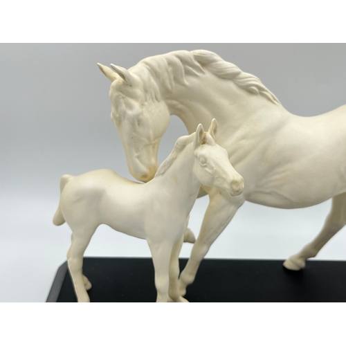 349K - A Beswick Spirit of Affection horse figurine on plinth - approx. 21cm high x 13cm wide x 31cm long