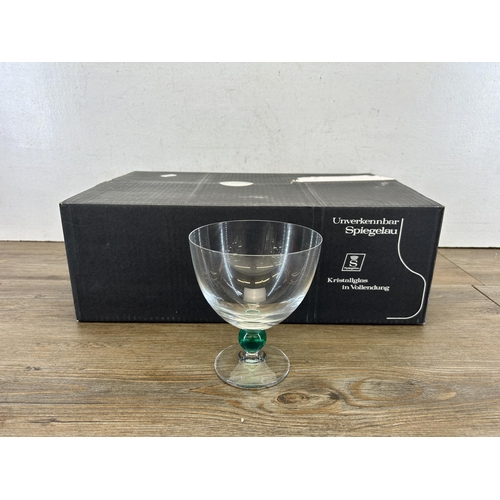 A collection of boxed Spiegelau glassware to include Moon Green jug ...