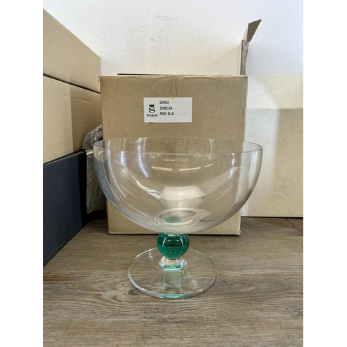 A collection of boxed Spiegelau glassware to include Moon Green jug ...