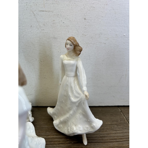 370 - Twelve Royal Doulton figurines to include Forever Yours - HN 3949, Christmas Day - HN 3488, Sentimen... 