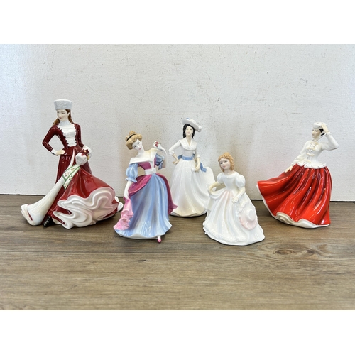 371 - Five Royal Doulton figurines, Amanda - HN 2996, Pretty Ladies Margaret - HN 4927, Pretty Ladies Amy ... 