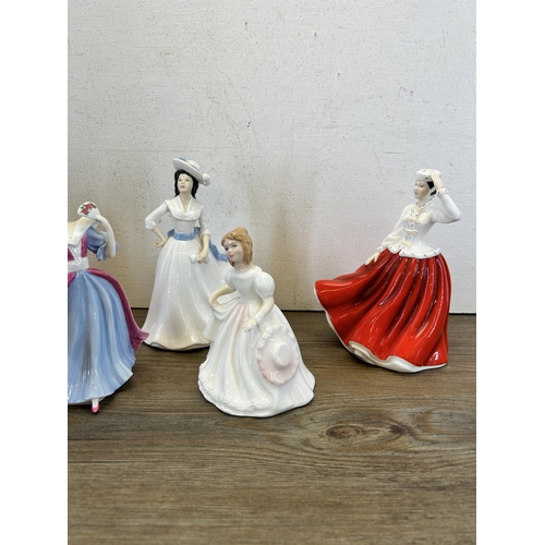 371 - Five Royal Doulton figurines, Amanda - HN 2996, Pretty Ladies Margaret - HN 4927, Pretty Ladies Amy ... 