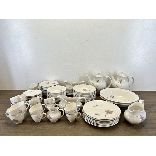 381 - A collection of Royal Doulton Tumbling Leaves china