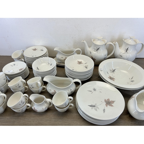 381 - A collection of Royal Doulton Tumbling Leaves china