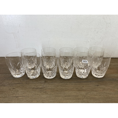 358 - A collection of cut glassware to include six Royal Doulton sherry glasses etc.