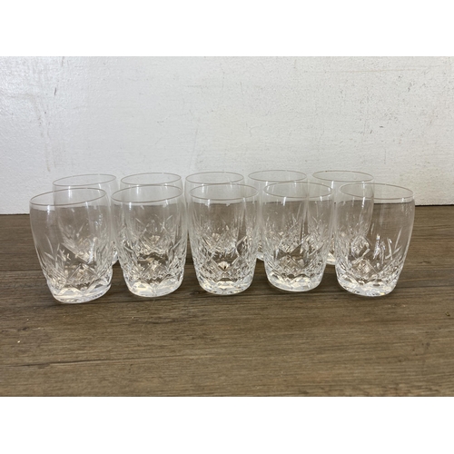 358 - A collection of cut glassware to include six Royal Doulton sherry glasses etc.