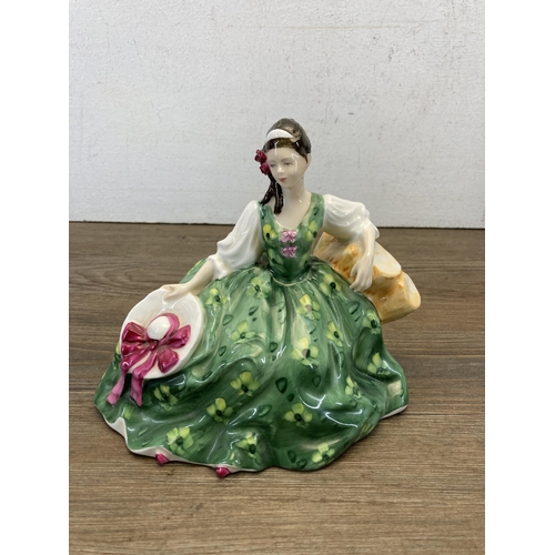 360 - Four Royal Doulton figurines, Elyse - HN 2474, Fleur - HN 2368, Elaine - HN 2791 and Classics Happy ... 