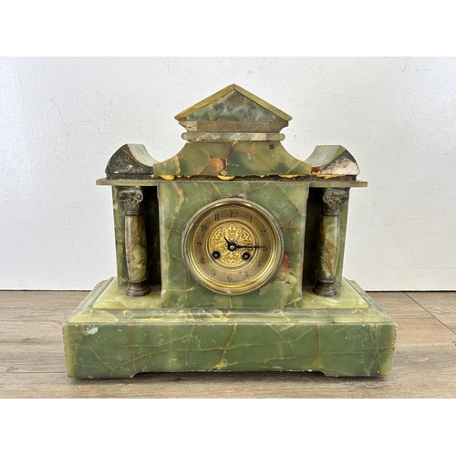 606 - A late 19th century French Jules Rolez Limited of Paris mantel clock