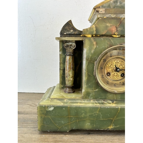 606 - A late 19th century French Jules Rolez Limited of Paris mantel clock