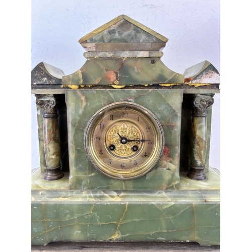 606 - A late 19th century French Jules Rolez Limited of Paris mantel clock